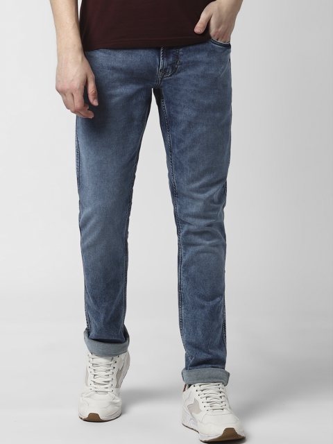 

Peter England Casuals Men Blue Skinny Fit Mid-Rise Clean Look Jeans
