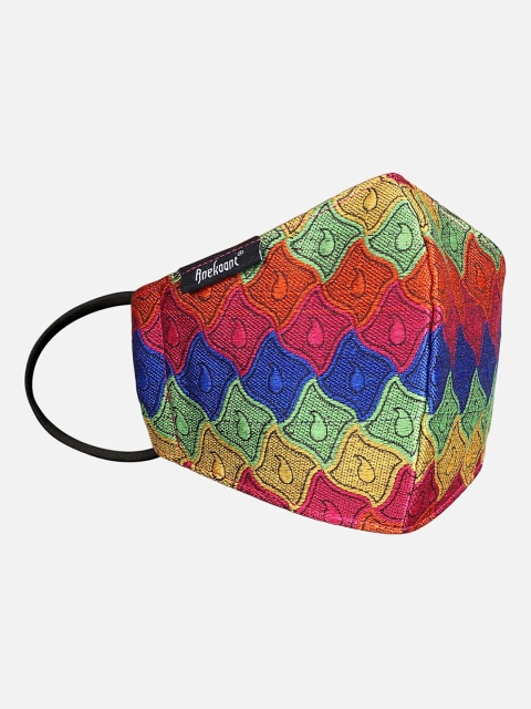

Anekaant Women Multicoloured Printed 3-Ply Reusable Outdoor Face Mask, Multi