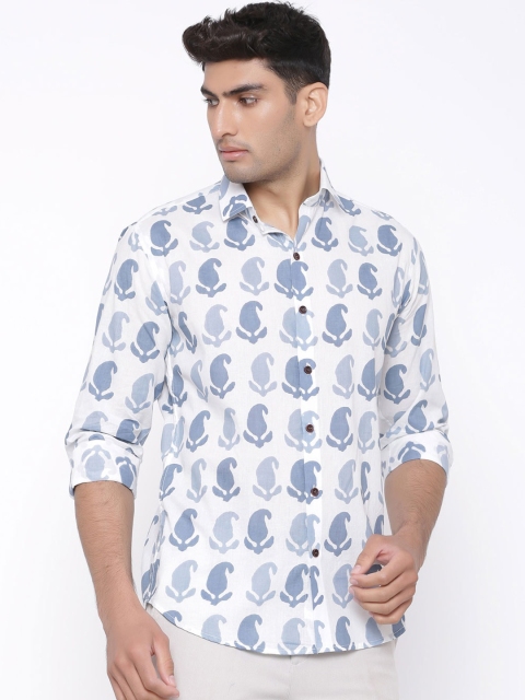 

Tistabene Men Blue Regular Fit Printed Casual Shirt