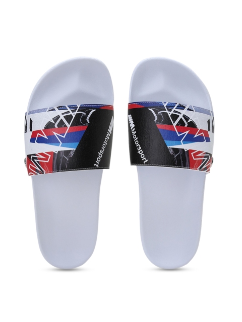 

Puma Unisex White & Red Printed BMW MMS Graphic Leadcat FTR Sliders