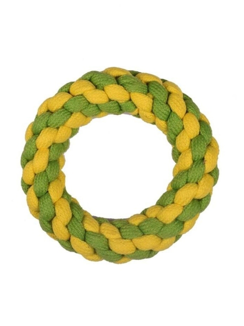 

Poochles Green & Yellow Twisted Tug Dog Toy