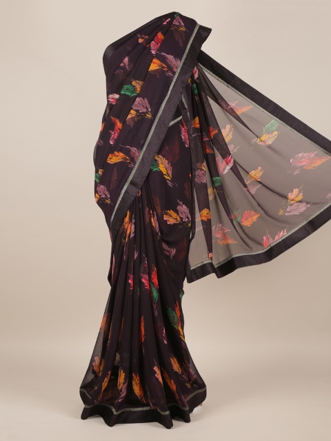 

Pothys Purple Printed Poly Chiffon Saree