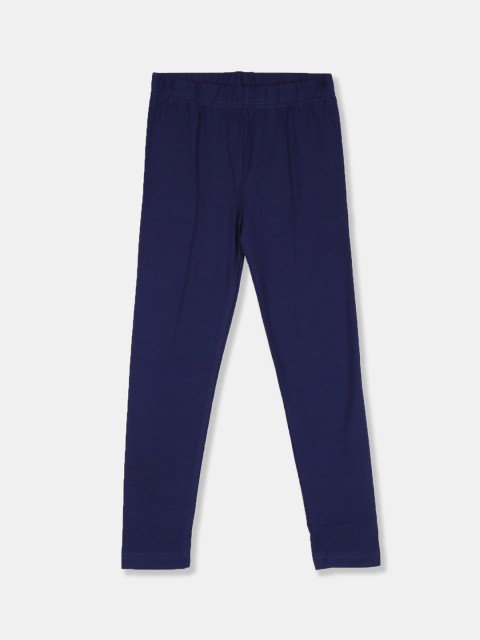 

Cherokee Girls Navy Blue Solid Ankle-Length Leggings