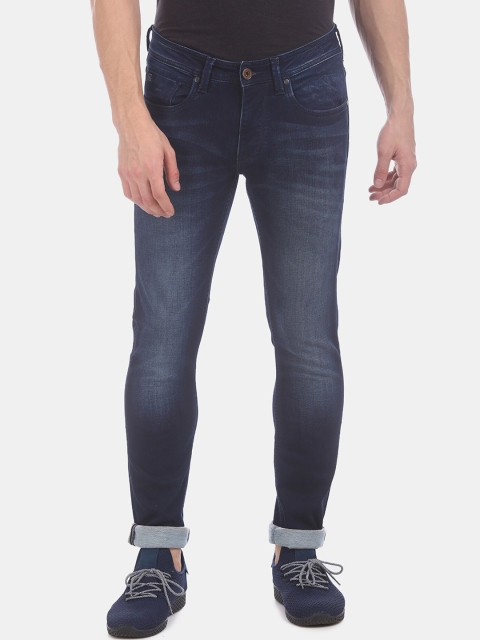 

True Blue Men Blue Slim Fit Mid-Rise Clean Look Jeans
