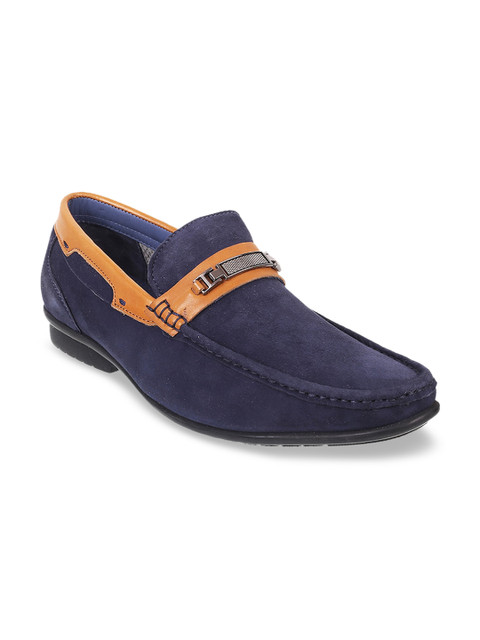 

Metro Men Navy Blue Suede Loafers