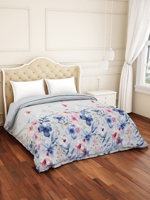 

Welspun Blue & Pink Floral Printed 150 GSM AC Room 1 Double Bed Dohar