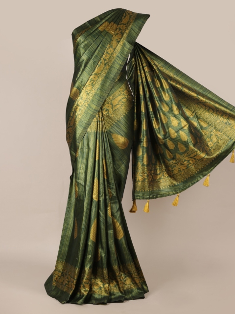 

Pothys Green Woven Design Jute Silk Saree