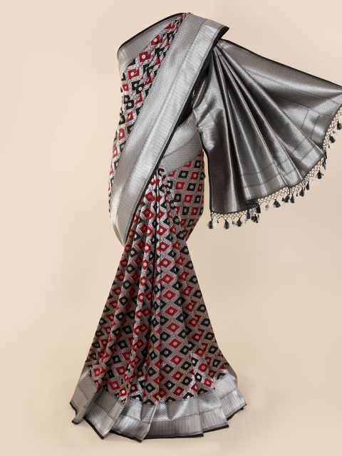 

Pothys Multicoloured Pure Silk Woven Design Banarasi Saree, Multi