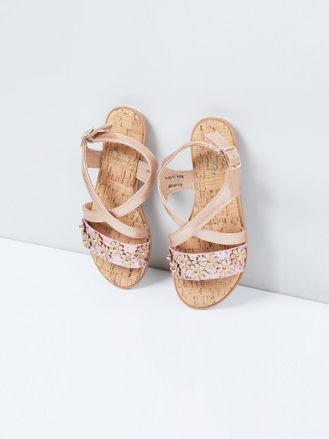 

max Girls Pink & Beige Comfort Sandals