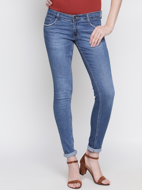

fungus Women Blue Slim Fit Mid-Rise Clean Look Jeans