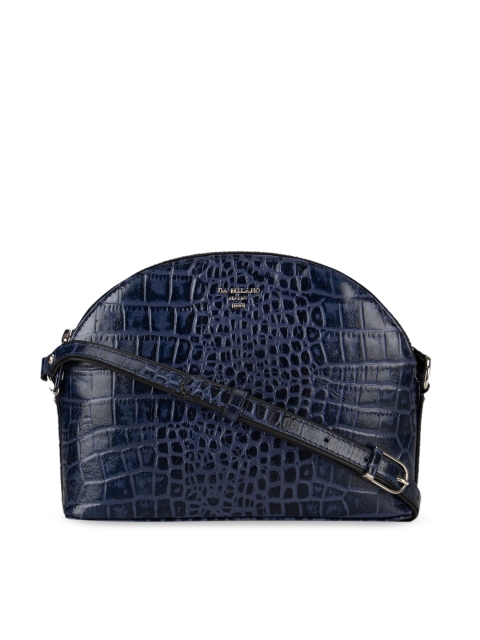 

Da Milano Blue Textured Sling Bag