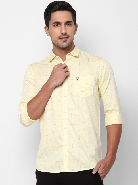 

Allen Solly Men Yellow Slim Fit Checked Casual Shirt