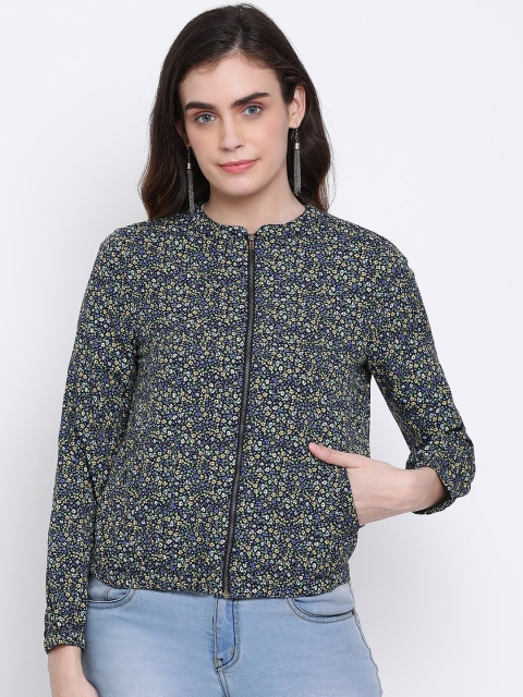 

Oxolloxo Women Green Printed Tailored Jacket