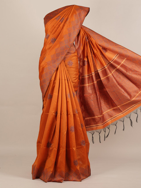 

Pothys Coral Woven Design Jute Silk Saree