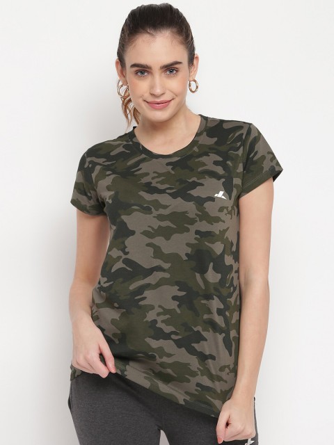 

SPARROWHAWK Women Olive Green Printed Round Neck T-shirt