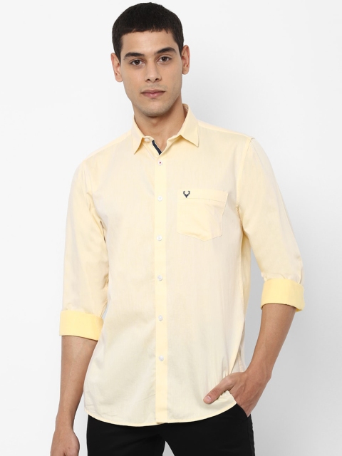 

Allen Solly Yellow Solid Slim fit Casual Shirt