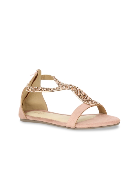 

Inc 5 Women Peach-Coloured Embellished Sandals