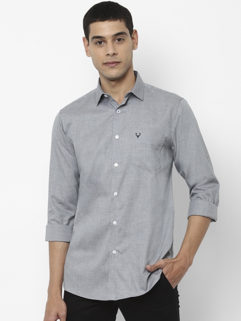 

Allen Solly Men Grey Slim Fit Solid Casual Shirt