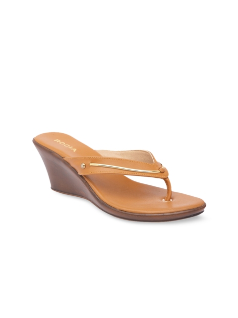 

Rocia Women Tan Brown Embellished Wedges