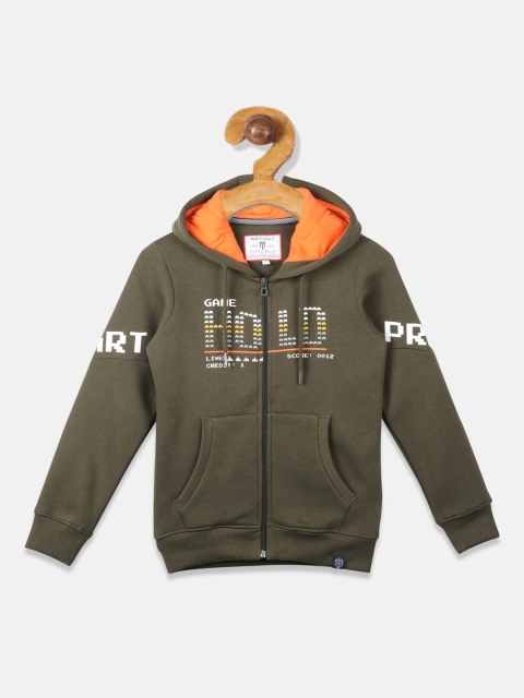 

Monte Carlo Boys Olive Green Printed Sweatshirt