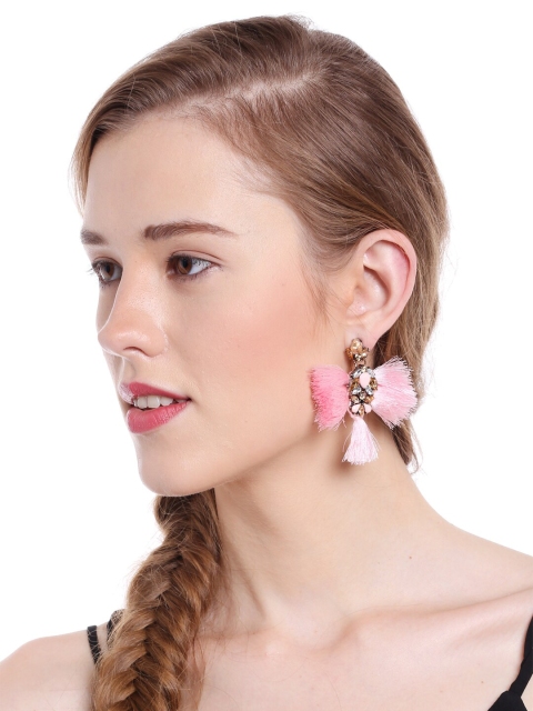 

Foxy Sperks Pink Contemporary Drop Earrings