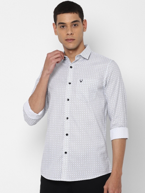 

Allen Solly Men White Slim Fit Checked Casual Shirt