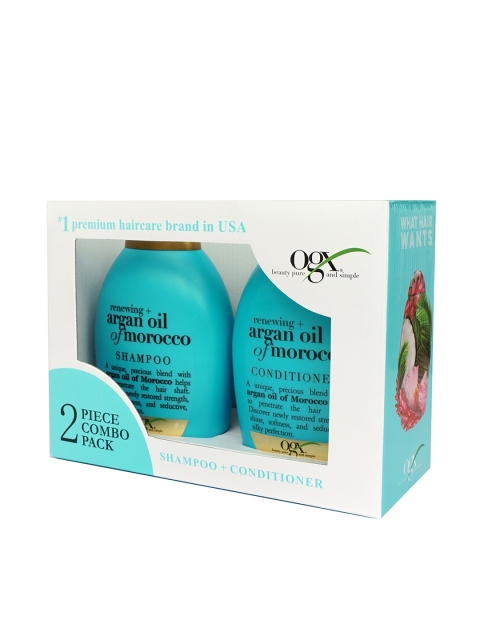 

OGX Unisex Renewing Argan Oil Of Morocco Shampoo & Conditioner Combo, Blue