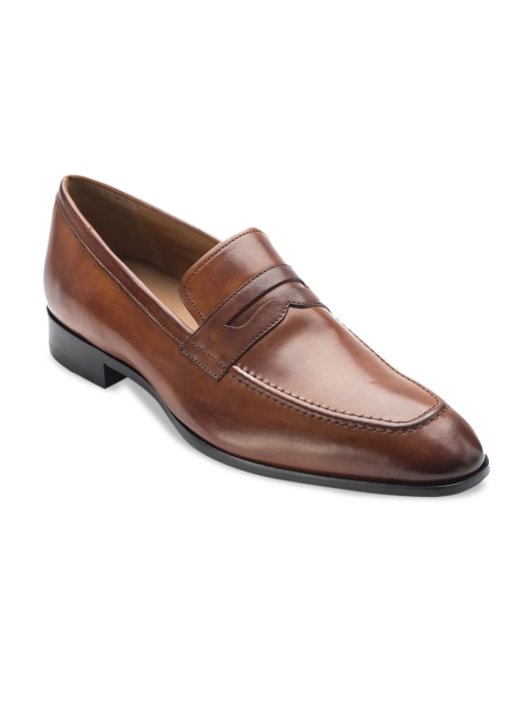 

Heel & Buckle London Men Tan Brown Solid Leather Formal Loafers
