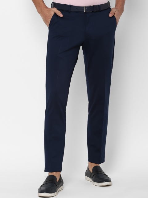 

Allen Solly Men Navy Blue Slim Fit Solid Regular Trousers