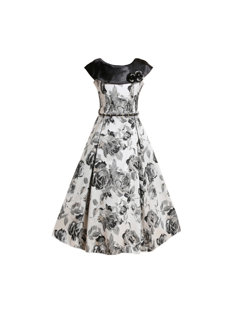 

Tiny Baby Girls Black Printed Maxi Dress