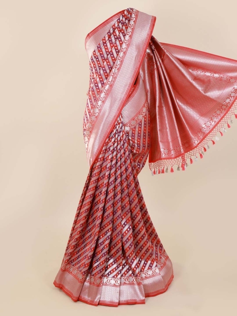 

Pothys Pink Pure Silk Woven Design Banarasi Saree