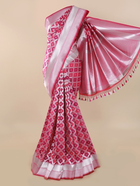 

Pothys Pink Pure Silk Woven Design Banarasi Saree