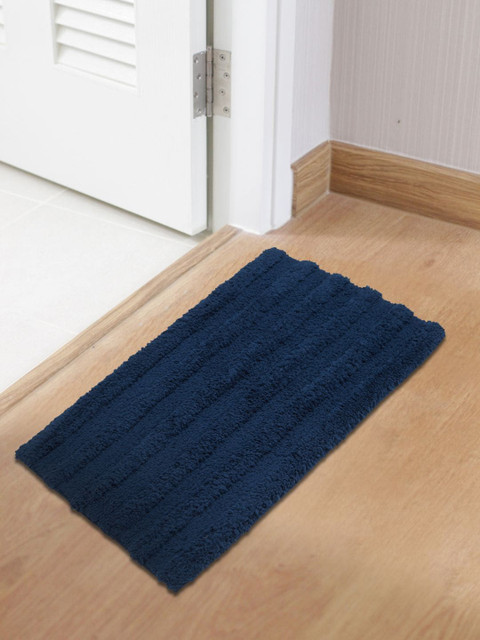 

SPACES Navy Blue Solid 1850 Gsm Swift Dry Xavier Bath Mat