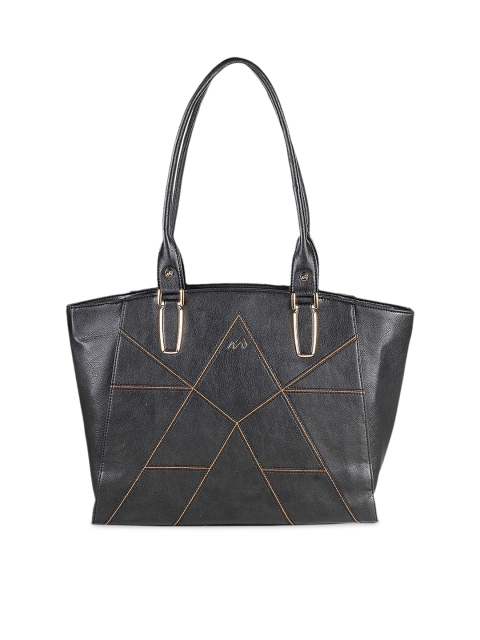 Metro Black Textured Shoulder Bag