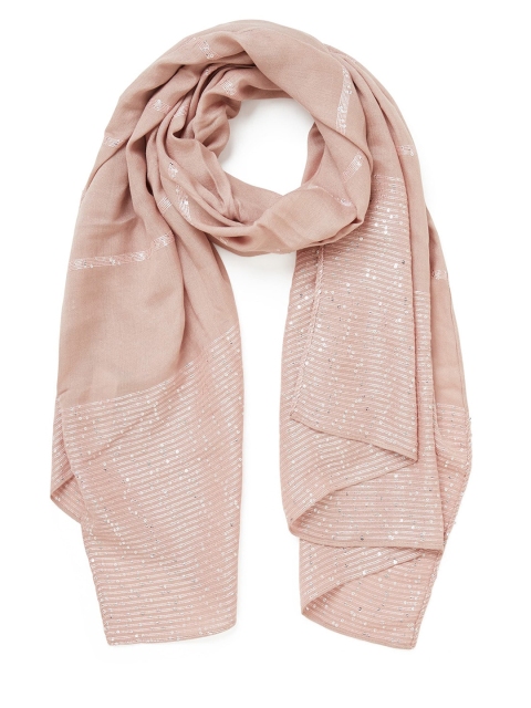 

Forever New Women Pink Embellished Scarf