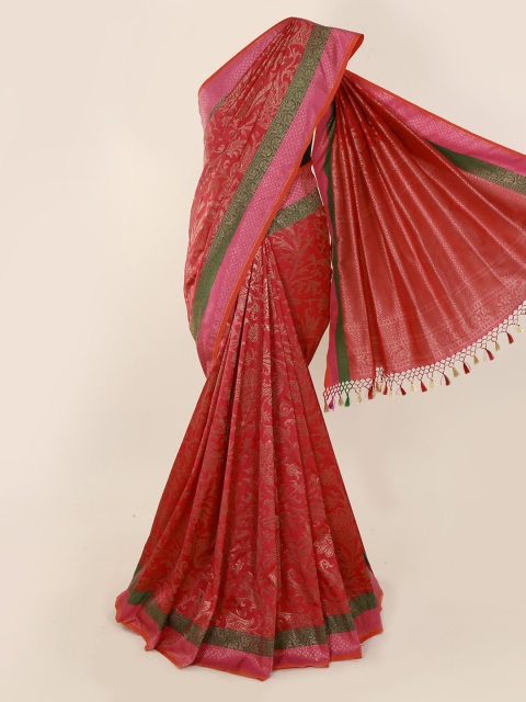 

Pothys Pink Pure Silk Woven Design Banarasi Saree