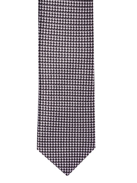 

BuckleUp Men Black & Grey Printed Broad Tie