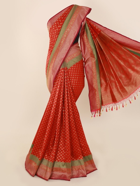 

Pothys Red Pure Silk Woven Design Banarasi Saree