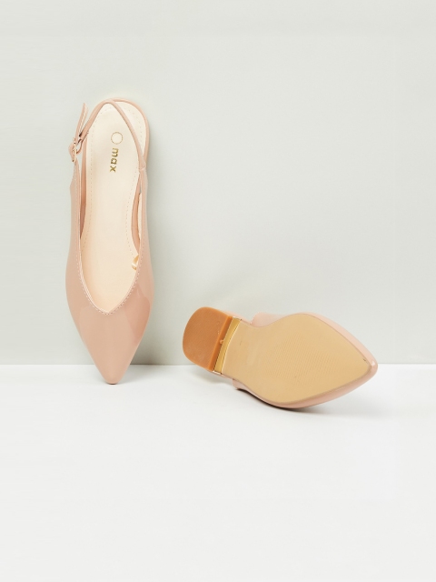 

max Women Pink Solid PU Ballerinas