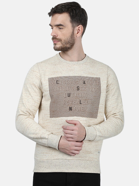 

Monte Carlo Men Beige Printed Sweatshirt