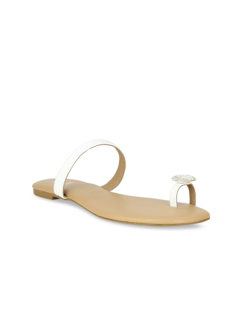 

Inc 5 Women White Embellished One Toe Flats