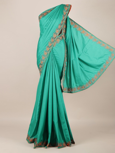

Pothys Green Solid Art Silk Saree