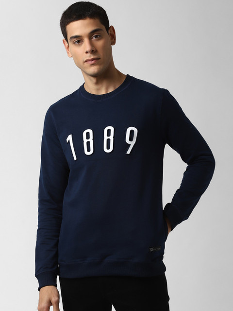 

Peter England Casuals Men Navy Blue Printed Sweatshirt