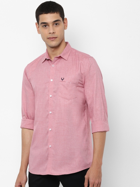 

Allen Solly Men Pink Slim Fit Solid Casual Shirt