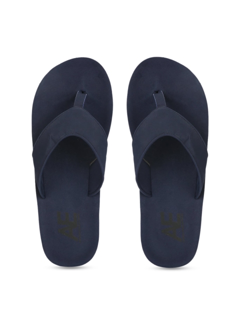 

AMERICAN EAGLE OUTFITTERS Men Navy Blue Solid Thong Flip-Flops
