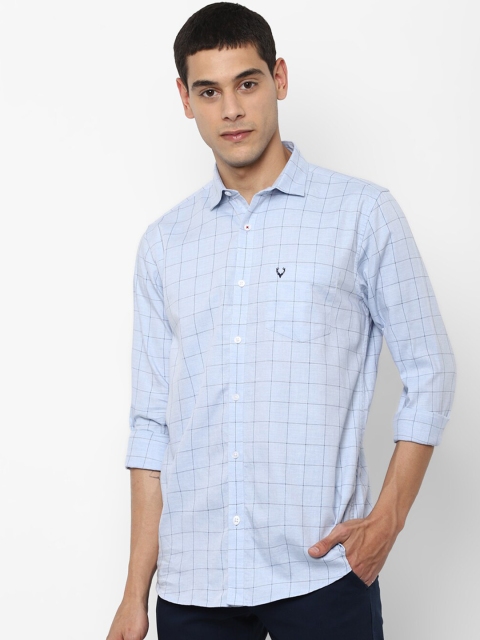 

Allen Solly Men Blue Slim Fit Checked Casual Shirt