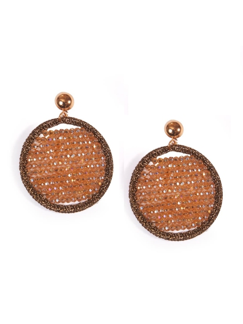 

Foxy Sperks Gold-Toned Contemporary Drop Earrings