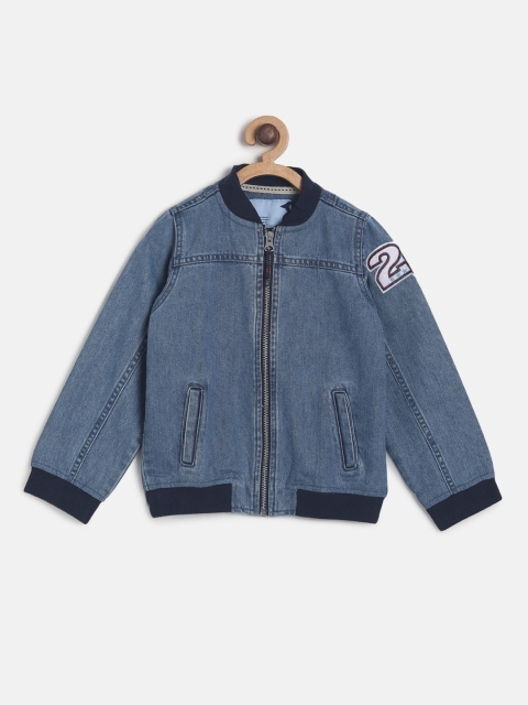 

TALES & STORIES Boys Blue Solid Denim Jacket