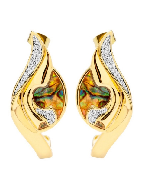 

shaze Gold-Toned Contemporary Drop Earrings