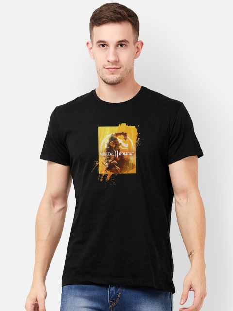 

Free Authority Mortal Kombat Printed Black Tshirt for Men